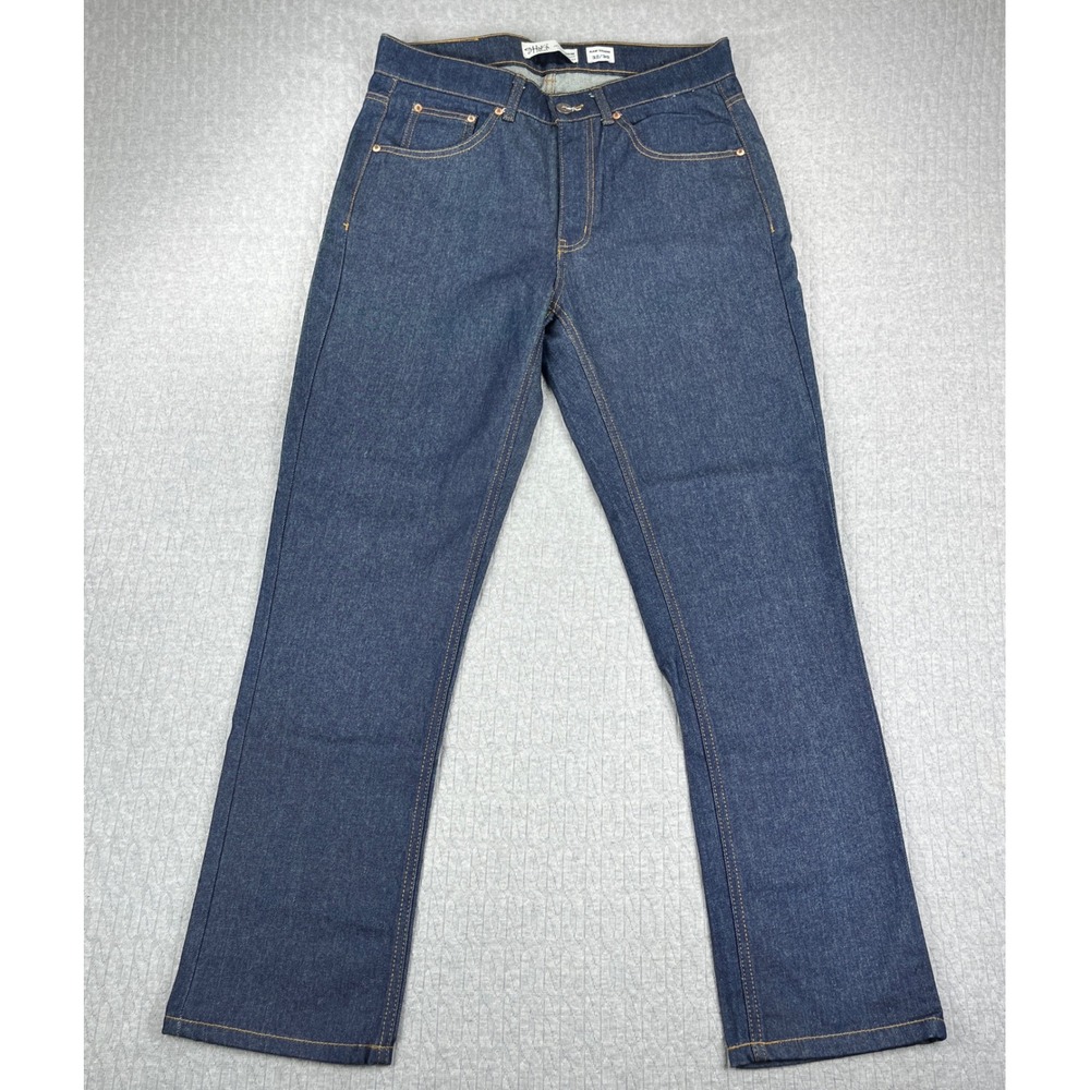 New Shaka Wear Raw Denim Jeans Mens 32/30 Fits 33x30 Blue dark wash Straight Leg
